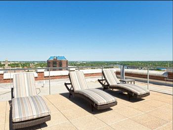 Spacious rooftop terrace